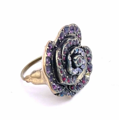 Lucky Brand Flower Crystal Ring Size 5.5 - Image 1 of 4