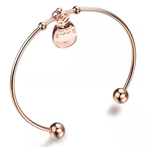 18K Rose Gold Plated Bracelet Women's G298 - Picture 1 of 8