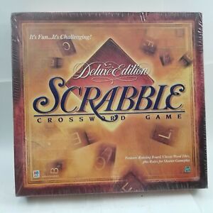 New Scrabble Deluxe Edition Rotating Board Game Milton Bradley Turning