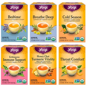 Yogi Tea Get Well Variety Pack - 16 Tea Bags per Pack (6 Packs) - Tea Variety... - Picture 1 of 7
