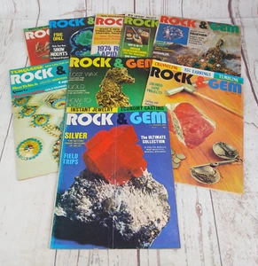 Rock & Gem Magazine 1974 Lot Of 8 Lapidary Rockhound Jewelry Making - Picture 1 of 13