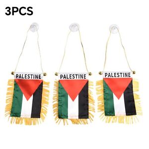 Drapeau de voiture palestinienne avec double face imprim�� drapeau montrez votre