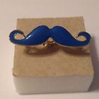 Gold Tone Adjustable Costume Double Ring Mustache
