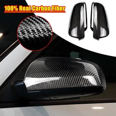Tapa de repuesto de cubierta de espejo retrovisor lateral de coche de fibra de carbono para Audi B7 A3 A4 A6 S4 2004-2008 Foto 1 de 4