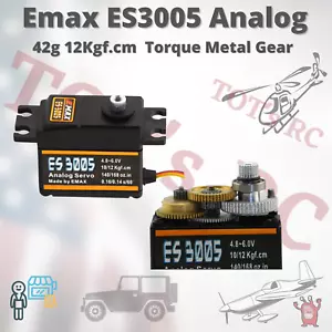 EMAX ES3005 42g EMAX ES3005 42g servo analogico in metallo per aereo RC impermeabile - Foto 1 di 10