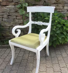 Vintage-Orig-antiker Shabby Schreibtisch-Sessel-Spätbiedermeier-Landhausmöbel - Bild 1 von 7