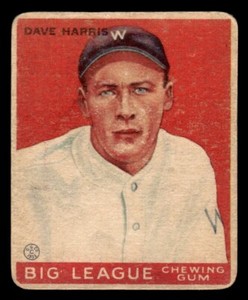 1933 Goudey Baseball #9 Dave Harris GD