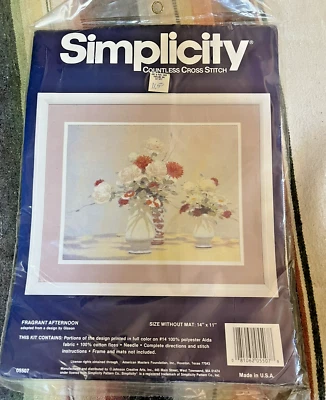 Vintage "Simplicity" Countless Needlepoint Kit, Fragrant Afternoon - Image 1 of 2