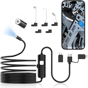 16.4 Ft Endoscope Camera with Light,Borescope with 8 Adjustable LED Lights, 1920 - Picture 1 of 13