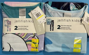 *Lot of 2* Jellifish Kids 2 Piece (Size 14) Girls Sleep Set Pajamas Short Sleeve - Picture 1 of 6