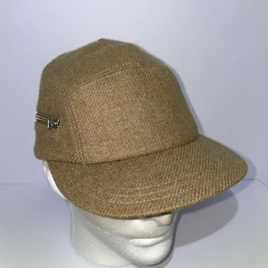 Larose Paris Yellow Wool 5 Panel Hat Zipper Pocket Made in France - Picture 1 of 8
