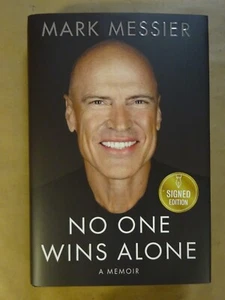 Signed Mark Messier Autographed No One Wins Alone Hardcover Book Beckett BAS COA - Picture 1 of 12