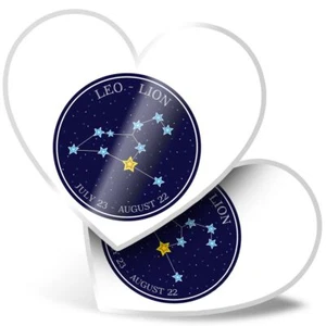 2 x Herz Aufkleber 15 cm - Löwe Sternbild Sterne Horoskop #7476 - Bild 1 von 8