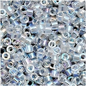 Miyuki Delica Seed Beads Size 11/0 Crystal AB Bulk 50GM DB051 - Picture 1 of 3