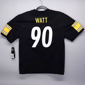 NUOVA maglia Pittsburgh Steelers TJ Watt 90 taglia giovane nera ragazzi NFL bambini - Foto 1 di 10