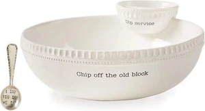 Mud Pie Chip Off the Old Block Stacked Chip and Dip Set,Fractionals - Picture 1 of 1