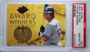 1994 Fleer Ultra Paul Molitor Award Winners Card #21 PSA 10 Gem Mint POP 11 - Picture 1 of 2