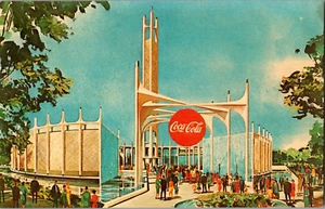 AK Coca-Cola Company Pavillon New York Weltausstellung 1964 Chrom unverpostet - Bild 1 von 2