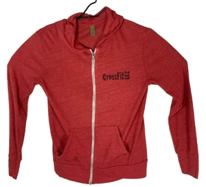 Alternative Earth Women's CrossFit 239 Hoodie Red Medium Long Sleeve Full-Zipper - Picture 1 of 9