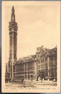 LILLE 59 Hôtel de Ville CPA petite animation Dubuisson Arch N°207 vers 1920-1930 - Bild 1 von 2