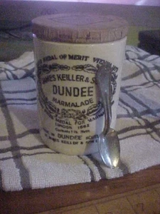 Antique TIN SPOON ONLY FOR James Keiller Dundee Marmalade Crock 1 Lb Pot Jar - Picture 1 of 2