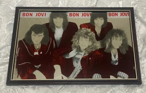 Bon Jovi Mirror Band Photo Framed Photo Vintage Poster Glass - Picture 1 of 22