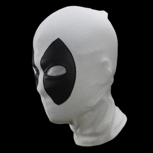 White Deadpool Cosplay Mask X-force Costume Halloween Hood Adults Teens - Picture 1 of 6