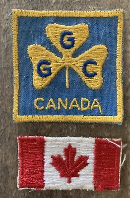 Vintage GGC Girl Guides Of Canada and Canadian Flag Patch - Image 1 of 2