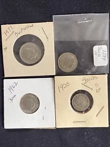 Switzerland Coin Lot..1884 10 Rappen 1920 5 Rappen 1977 20 Rappen 1962 10 Rappen - Picture 1 of 9
