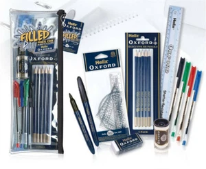 Helix Oxford Astuccio Riempito Set 19 Pezzi Confezione Stazionaria per Ritorno a Scuola - Foto 1 di 6
