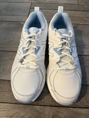 Tênis New Balance 857 Feminino Tamanho 11 Branco 2016 Azul Acento - Imagem 1 de 4