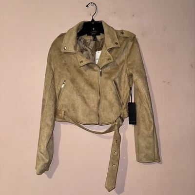 Chaqueta Forever 21 Marrón Gamuza Estilo Moto Talla S ¡NUEVA CON ETIQUETAS! Foto 1 de 4