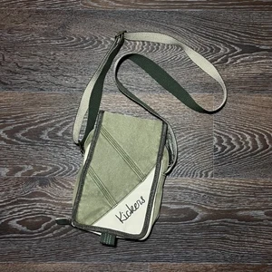 Y2K Vintage KICKERS Messenger Shoulder Bag Beige Khaki size 16x22 cm - Picture 1 of 19