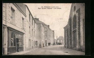 AK Frossay, Straße vor der Kirche - Les Hotels - Bild 1 von 2