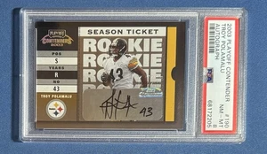 2003 Playoff Contenders Troy Polamalu Auto 827/989 PSA 8 RC Steelers #190 - Photo 1/2