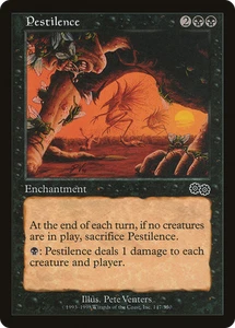 Pestilence #147 (MP) Urza's Saga USG Magic MTG - Picture 1 of 1