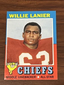 1971 Topps Football Willie Lanier #114 Kansas City Chiefs - Picture 1 of 2