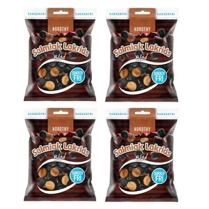 4x Nordthy Salmiak regaliz sin azúcar 65 g - Imagen 1 de 1