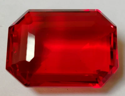 AAA+ Large Red Ruby Emerald Cut 133.5 Ct. Huge Loose Gemstone Gift for Women/Her - Image 1 of 4