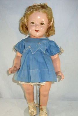 1930’s Ideal Shirley Temple Doll Composition 18 Inch Original Outfit - Image 1 of 4