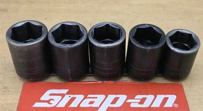 Snap On- 1/2" Drive 5 Pc Metric Shallow 6Pt Impact Socket Set (25,26,27,29,30mm) - Image 1 of 4