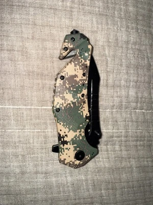 MTECH USA Ballistic MT-A845 Spring Assist Folding Knife, 5” Closed Green Camo - Image 1 of 4