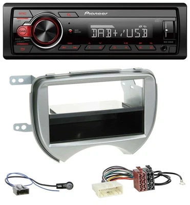 Pioneer MP3 1DIN DAB USB AUX Autoradio für Nissan Micra (10-13 K13) silber - Bild 1 von 4