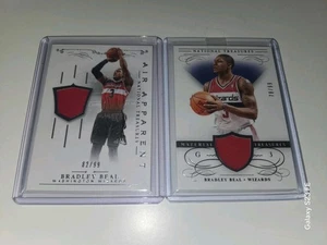 2013-14 Panini National Treasures - Bradley Beal Jersey Relic Lotto di 2 - Entrambi /99 - Foto 1 di 10