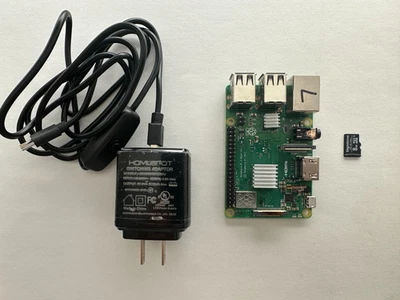 Raspberry Pi 3 Model B+ with Heatsink, OS (Bookworm), Power Supply - Image 1 of 4
