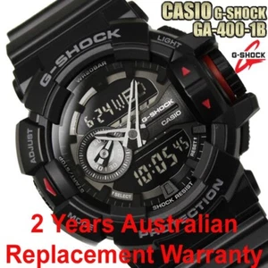 CASIO G-SHOCK ANALOG DIGITAL WATCH GA-400 BLACK x BLACK GA-400-1B 2Y WARRANTY - Picture 1 of 12