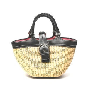 COACH Tote Bag Basket bag Handbag Brown x black Women 6271 - Picture 1 of 20