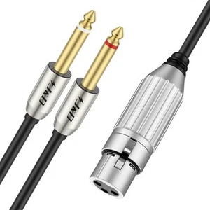 Cavi Stereo Doppio 1/4 a XLR, XLR Femmina a Doppio 6.35mm TS Mono Plug, Femmina... - Foto 1 di 7