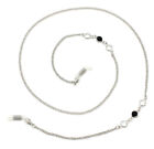 Face Mask Or Sunglass Chain - Crystal & Silver