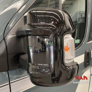 FIAT DUCATO / BOXER 2006 NEW Mirror SHIELDS GUARDS BLACK Long Arm VC46FI0101B - Picture 1 of 6